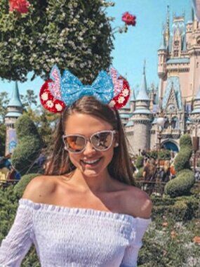 Disney | Lilo & Stitch, "Stitch" Sequin Glitter Bow Ears | One Size